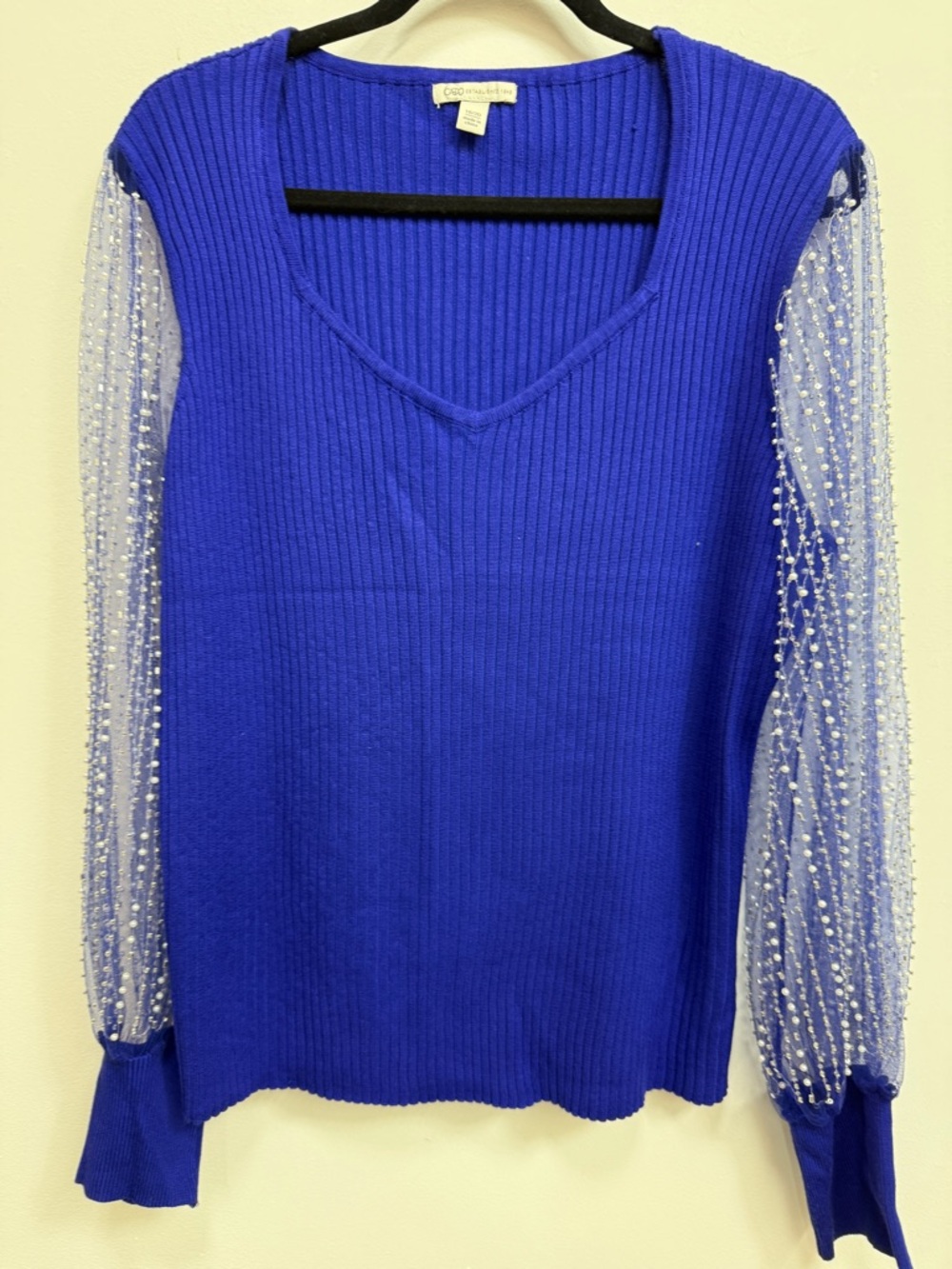Cato Royal Blue Ribbed Knit Sweater